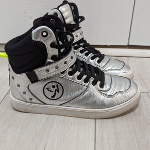 Silver Zumba High-Top Sneakers